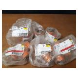 VIEGA ProPress Copper Fittings - (3) 2-1/2" x 2-1/2" x 3/4" Tees & (3) 2-1/2" x 2-1/2" x 2-1/2" Tee