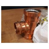 VIEGA ProPress Copper Fittings - (4) 2-1/2" x 2-1/2" x 2" Tees & (4) 2-1/2" x 2-1/2" x 1-1/4" Tee