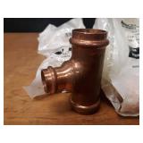 NIBCO PressSystem Copper Fittings - (9) 1-1/2" x 1-1/2" x 1" Reducing Tees