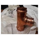 NIBCO PressSystem Copper Fittings - (9) 1-1/2" x 1-1/2" x 1-1/4" Reducing Tees