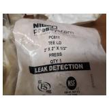 NIBCO PressSystem Copper Fittings - (4) 2" x  1-1/2" x 3/4", (1) 2" x 2" x 1/2", (1) 2" x 1-1/2" x 1-1/2", (1) 2" x 2" x 3/4", (1) 2" x 1-1/4" x 1-1/4" Reducing Tees