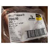 VIEGA ProPress Copper Fittings - (8) 1-1/2" x 1-1/4" x 3/4", (3) 1-1/2" x 1" x 3/4", (1) 1-1/2" x 1-1/2" x 1/2" Reducing Tees