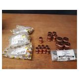Lot of (20) VIEGA & NIBCO ProPress Copper Couplers - From 1-1/4" to 1/2"