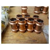 Lot of (20) VIEGA & NIBCO ProPress Copper Couplers - From 1-1/4" to 1/2"
