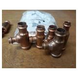 NIBCO PressSystem Copper Fittings - (10) 1" x 3/4" x 1/2", (10) 1" x 3/4" x 1", (5) 1" x 3/4" x 3/4"  Reducing Tees