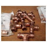 NIBCO PressSystem Copper Fittings - (10) 1" x 3/4" x 1/2", (10) 1" x 3/4" x 1", (5) 1" x 3/4" x 3/4"  Reducing Tees