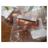 VIEGA ProPress Copper Fittings - (10) 1-1/4" x 1-1/4" x 3/4", (15) 1-1/4" x 1" x 3/4" Reducing Tees