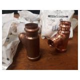 NIBCO PressSystem Copper Fittings - (13) 1-1/4" x 1-1/4" x 3/4", (8) 1-1/4" x 1" x 3/4" Reducing Tees