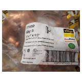 VIEGA ProPress Copper Fittings - (25) 1" x 1" x 1/2" Reducing Tees &  (19) 1" 45° Elbows (FTG x P)