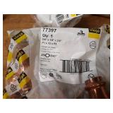 VIEGA ProPress Copper Fittings - (7) 1" x 1" x 1-1/4", (6) 3/4" x 1/2" x 3/4", (13) 3/4" x 3/4" x 1", (2) 1" x 1/2" x 1" Reducing Tees