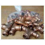 VIEGA ProPress Copper Fittings - (7) 1" x 1" x 1-1/4", (6) 3/4" x 1/2" x 3/4", (13) 3/4" x 3/4" x 1", (2) 1" x 1/2" x 1" Reducing Tees