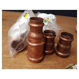 VIEGA ProPress Copper / Brass Fittings - (14) 1" PEX x 1" C, (17) 1/2" PEX x 3/4" C, (8) 3/4" PEX x 1/2" C, (4) 1-1/2" x 3/4" Reducing Coupler