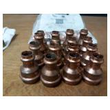 NIBCO & VIEGA PressSystem Copper Fittings - (20) 1" x 1/2" Reducing Couplers, (3) 1" x 3.4" Reducing Couplers, (5) 1" Press x Male Pipe and More