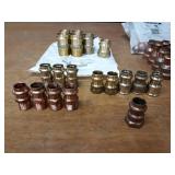 NIBCO & VIEGA PressSystem Copper Fittings - (20) 1" x 1/2" Reducing Couplers, (3) 1" x 3.4" Reducing Couplers, (5) 1" Press x Male Pipe and More