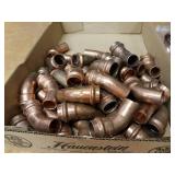 NIBCO & VIEGA PressSystem Copper Fittings - (14) 1" 90° Street Elbows, (8) 1" 45° Elbows, (40) 3/4" 45° Street Elbows