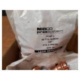 NIBCO & VIEGA PressSystem Copper Fittings - (27) 3/4" 90° Street Elbows, (13) 3/4" x 1/2" Reducers, (22) 3/4" x 1/2" Reducers (FTG x Press), (6) 3/4" Caps