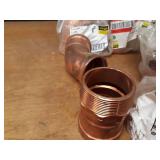 VIEGA ProPress Copper Fittings -  (4) 3" Couplers, (2) 3" 45° Elbows, (1) 3" x 3" (MPT x Press), (1) 3" x 2" Reducer, (1) 3" x 2-1/2" Reducer, (1) 3" x 3" x 1" Reducing Tee & (1) 3" x 3" x 1/2" Reduc