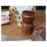 NIBCO, Apollo & VIEGA PressSystem Copper Fittings - (3) 2" x 2" x 1" Reducing Tees, (2) 2-1/2" x 2" Reducing Coupler (FTG x Press), (1) 2-1/2" 90° Elbow, (1) 1-1/4" x 1" x 1" Tee, (1) 2-1/2" x 2" Red