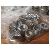 Lot of (48) Steel Pipe Fittings - (24) 1" Plugs, (2) 3/4" Street Elbows, (13) 1" Bushings, (7) 1" x 1" x 1/2" Tees, (2) 1" Unions