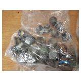 Lot of (48) Steel Pipe Fittings - (24) 1" Plugs, (2) 3/4" Street Elbows, (13) 1" Bushings, (7) 1" x 1" x 1/2" Tees, (2) 1" Unions