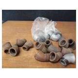 Lot of (21) Steel Pipe Fittings - 1-1/2" 45° Street Elbows