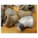 Lot of (21) Steel Pipe Fittings - 1-1/2" 45° Street Elbows