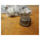 Lot of (41) Steel Pipe Fittings - (12) 1-1/2" Caps, (2) 1-1/2" Plugs, (27) 1-1/2" Couplers