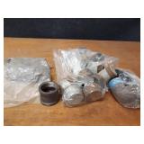 Lot of (23) Steel Pipe Fittings - (8) 2" Caps, (7) 2" 45° Street Elbows, (6) 2" Couplers, (2) 2" 90° Street Elbows
