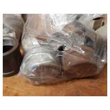 Lot of (23) Steel Pipe Fittings - (8) 2" Caps, (7) 2" 45° Street Elbows, (6) 2" Couplers, (2) 2" 90° Street Elbows