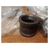 Lot of (23) Steel Pipe Fittings - (8) 2" Caps, (7) 2" 45° Street Elbows, (6) 2" Couplers, (2) 2" 90° Street Elbows