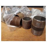 Lot of (26) Steel Pipe Fittings - (18) 3" Close Nipples, (2) 3" Nipples, (4) 3-1/2" Close Nipples, (2) 3-1/2" x 3" Bushings