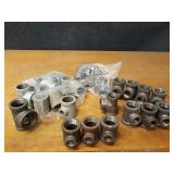 Lot of (29) Steel Pipe Fittings - (15) 1-1/4" x 1/2" x1-1/4" Reducing Tees, (7) 1-1/4" x 1" x 1" Reducing Tees, (3) 1-1/4" x 3/4" x 1-1/4" Tees, (4) 1-1/4" x 1" x 1-1/4" Tees