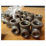 Lot of (29) Steel Pipe Fittings - (15) 1-1/4" x 1/2" x1-1/4" Reducing Tees, (7) 1-1/4" x 1" x 1" Reducing Tees, (3) 1-1/4" x 3/4" x 1-1/4" Tees, (4) 1-1/4" x 1" x 1-1/4" Tees
