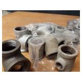 Lot of (29) Steel Pipe Fittings - (15) 1-1/4" x 1/2" x1-1/4" Reducing Tees, (7) 1-1/4" x 1" x 1" Reducing Tees, (3) 1-1/4" x 3/4" x 1-1/4" Tees, (4) 1-1/4" x 1" x 1-1/4" Tees