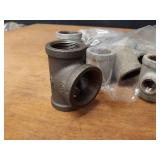 Lot of (29) Steel Pipe Fittings - (15) 1-1/4" x 1/2" x1-1/4" Reducing Tees, (7) 1-1/4" x 1" x 1" Reducing Tees, (3) 1-1/4" x 3/4" x 1-1/4" Tees, (4) 1-1/4" x 1" x 1-1/4" Tees