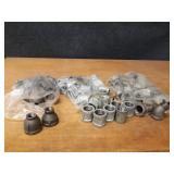 Lot of (61) Steel Pipe Fittings - (23) 1" 45° Street Elbows, (24) 1" Couplers, (14) 1-1/4" x 1/2" Reducing Couplers
