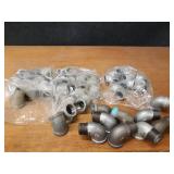 Lot of (48) Steel Pipe Fittings - (31) 1" 45° Elbows, (9) 1" 90° Elbows, (8) 1