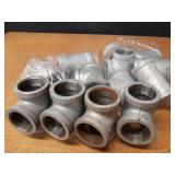 Lot of (26) Steel Pipe Fittings - (6) 1-1/2" 90° Elbows, (15) 1-1/2" Tees (2) 1-1/2" x 1" 90° Elbows and More