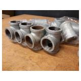 Lot of (26) Steel Pipe Fittings - (6) 1-1/2" 90° Elbows, (15) 1-1/2" Tees (2) 1-1/2" x 1" 90° Elbows and More