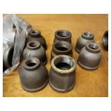 Lot of (18) Steel Pipe Fittings - (6) 2" Tees, (3) 2" x 3/4" Reducer, (3) 2" x 1-1/2" Reducer, (2) 2" x 1" Reducer, (4) 2" Reducing Tees