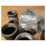 Lot of (18) Steel Pipe Fittings - (6) 2" Tees, (3) 2" x 3/4" Reducer, (3) 2" x 1-1/2" Reducer, (2) 2" x 1" Reducer, (4) 2" Reducing Tees