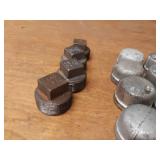 Lot of (39) Steel Pipe Fittings - (11) 1-1/4" Couplers, (2) 1-1/4" Unions, (6) 1-1/4" x 1" Reducers, (2) 1-1/4" x 1/2" Reducers, (5) 1-1/4" Plugs, (9) 1-1/4" Caps, (4) 1-1/2" Plugs