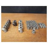 Lot of (47) Steel Pipe Fittings - 3/4" Elbows, Tees, Couplers and Bushings