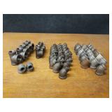 Lot of (57) Steel Pipe Fittings - 3/4" Elbows, Tees & Street Elbows