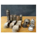 Lot of (19) Steel Pipe Fittings - (7) 2-1/2" 90° Elbows, (1) 2-1/2" 45° Street Elbow, (2) 2-1/2" 90° Street Elbows, (1) 2-1/2" 45° Elbow, (5) 2-1/2"  Nipples, (3) 2-1/2" Reducers