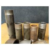 Lot of (19) Steel Pipe Fittings - (7) 2-1/2" 90° Elbows, (1) 2-1/2" 45° Street Elbow, (2) 2-1/2" 90° Street Elbows, (1) 2-1/2" 45° Elbow, (5) 2-1/2"  Nipples, (3) 2-1/2" Reducers