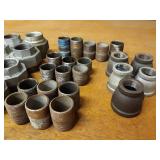 Lot of (36) Steel Pipe Fittings - (9) 1-1/2" Unions, 1-1/4" Tees, Nipples and Reducers