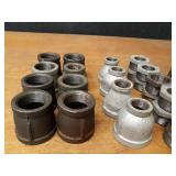 Lot of (32) Steel Pipe Fittings - 1-1/2" Reducers, Tees & Bushings