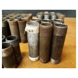 Lot of (78) 1-1/4" Steel Pipe Nipples - (6) 3", (2) 3-1/2", (9) 4", (22) 4-1/2", (19) 5", (12) 5-1/2", (6) 6", (2) 6-1/2"