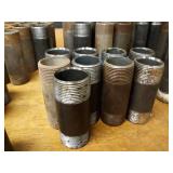 Lot of (78) 1-1/4" Steel Pipe Nipples - (6) 3", (2) 3-1/2", (9) 4", (22) 4-1/2", (19) 5", (12) 5-1/2", (6) 6", (2) 6-1/2"